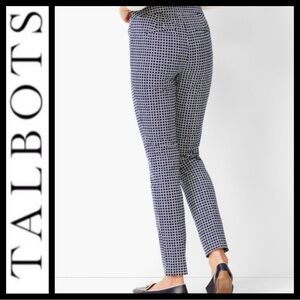 NWT Talbots Chatham Geo Print Ankle Pant